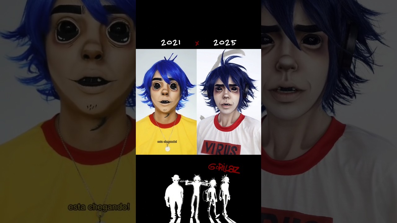 AMO ESSA EVOLU&Ccedil;&Atilde;O 🩵🦍🤧🥹 #trend #gorillaz #2d