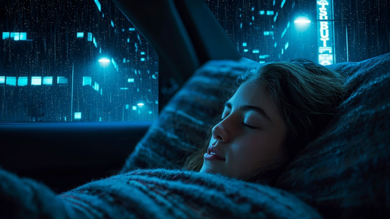 Deep Sleep Rain Sounds: 3 Hours of Cozy Car Ambience for Sleeping, City Night, No Music
