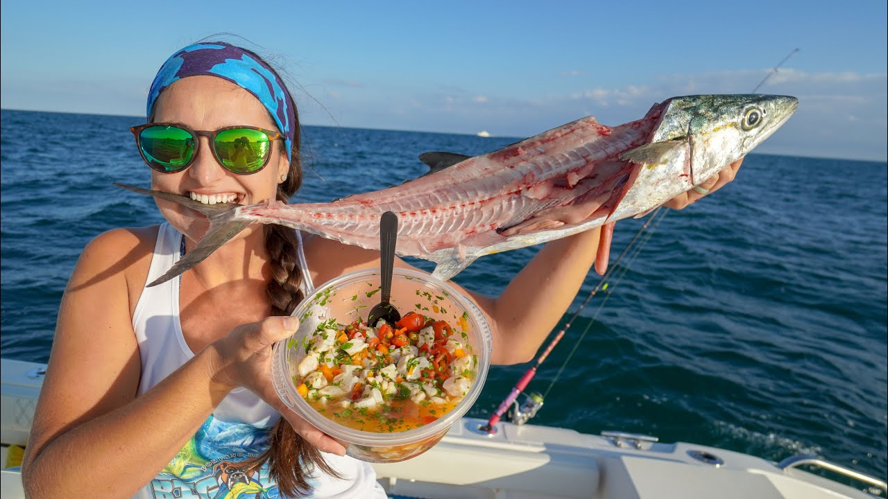 ON the WATER Catch, Clean, COOK & ENJOY! Cero Mackerel Ceviche! Florida Fishing