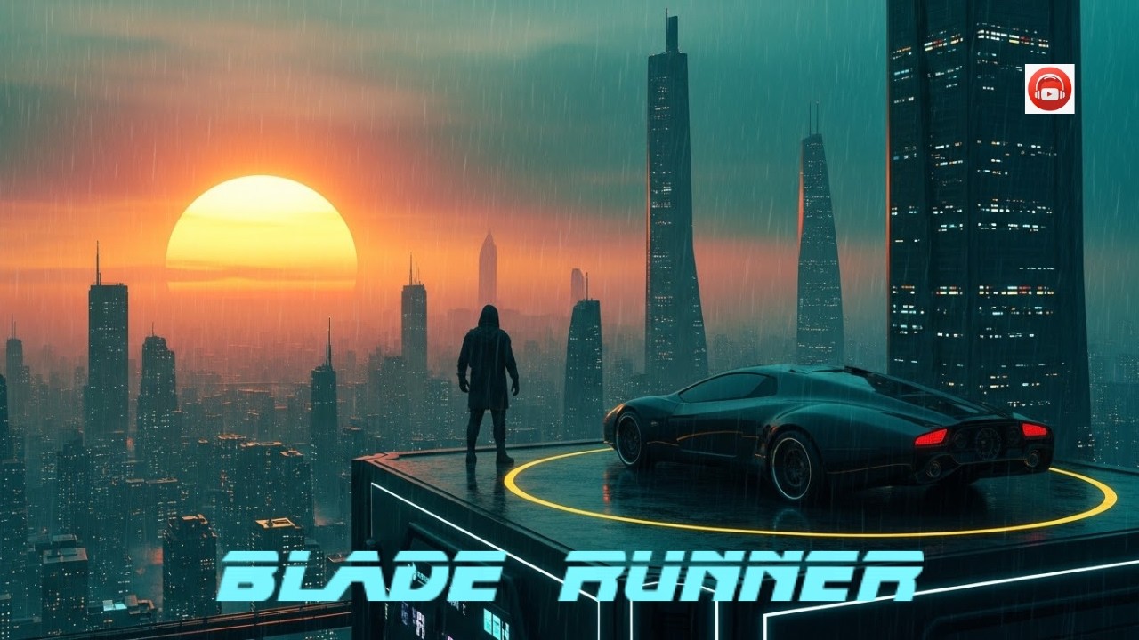 Cyberpunk Rain Over Megacity | Blade Runner Style Ambient for Deep Sleep, Relaxing Synthwave (3H)