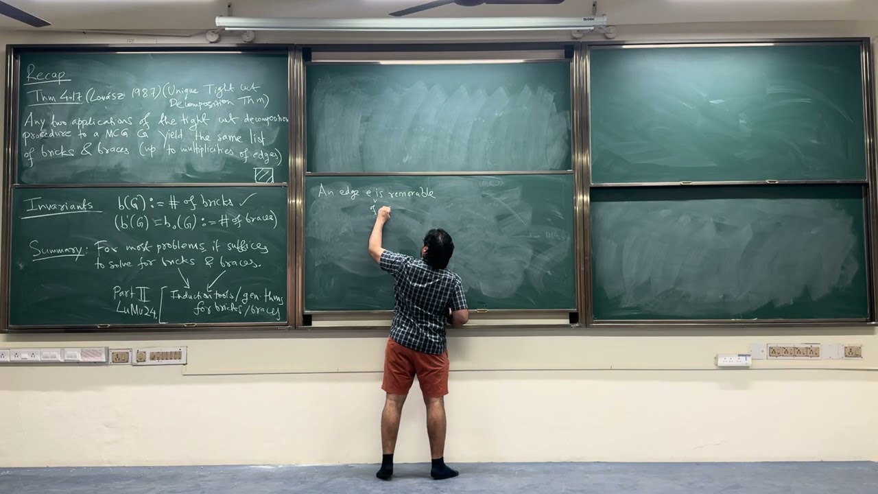 Matching Theory Lecture-8: CLM Theorem (Lovász's Conjecture) & Subadditivity of b (number of bricks)