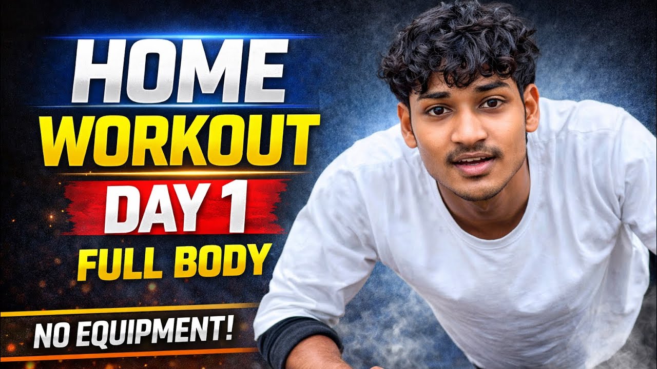 Home Workout | Day 1 | Full Body Workout 🥶 | Sarfaraz Fitness