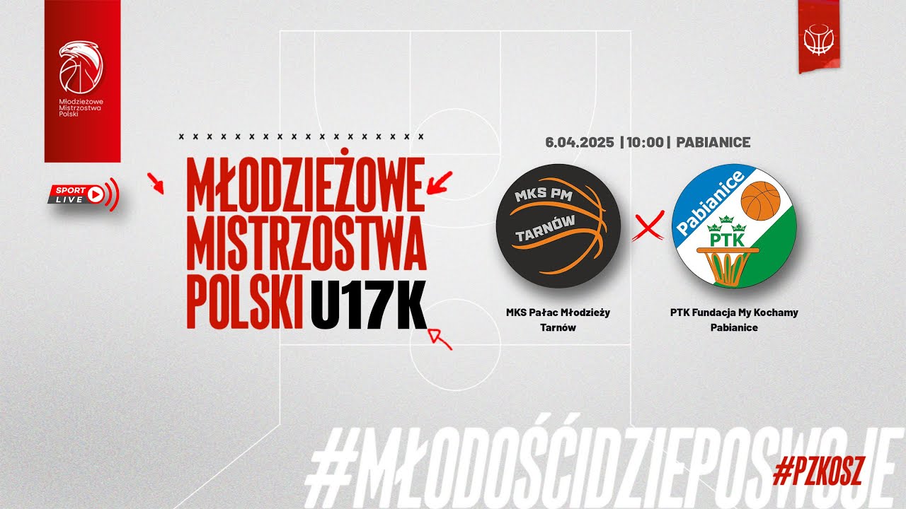 MKS Pałac Młodzieży Tarnów - PTK Fundacja My Kochamy Pabianice (1/4 MMP U17K)