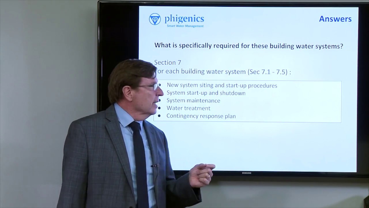 Ask the Expert: What is specifically required for these building water systems?