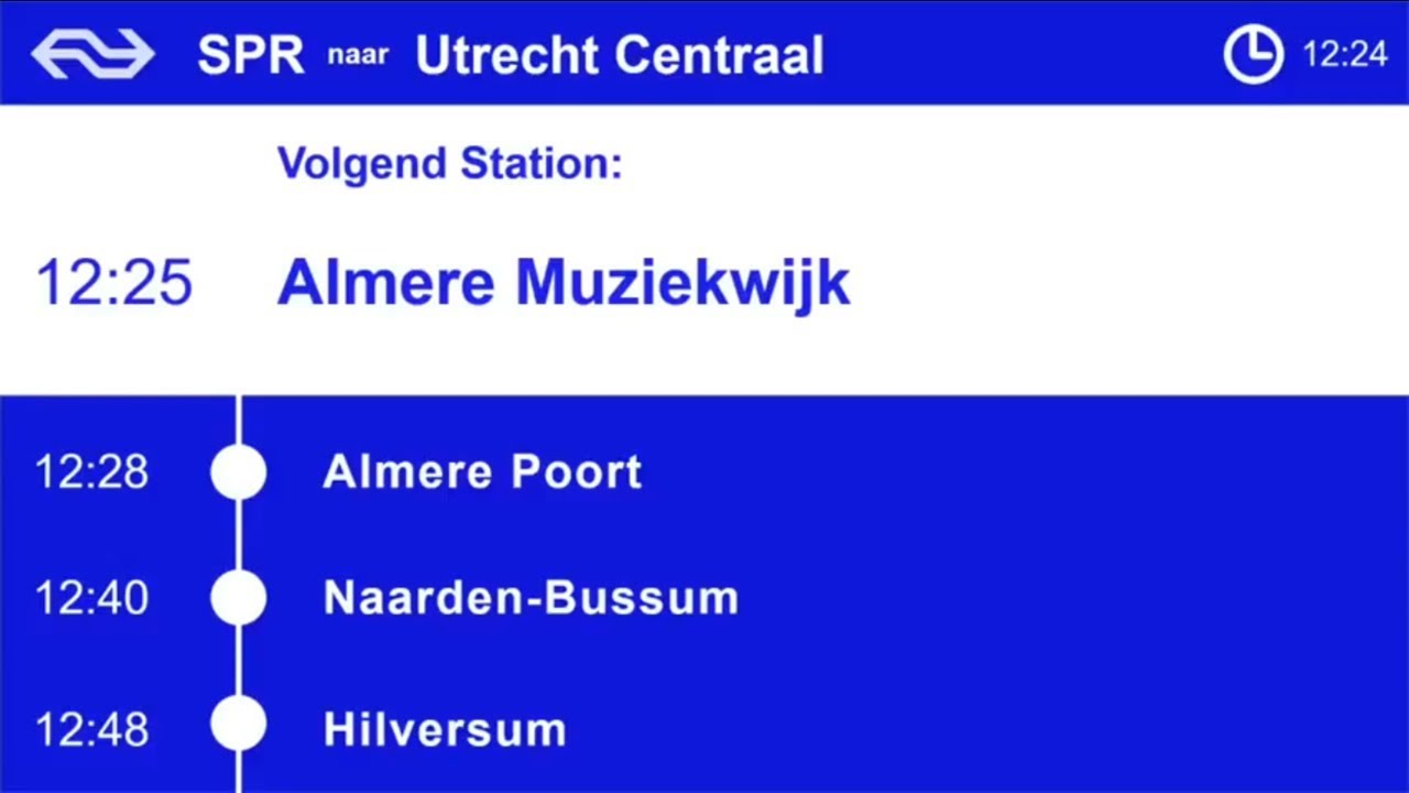 NS SLT Sprinter Omroepen Almere Centrum - Hilversum - Utrecht Centraal