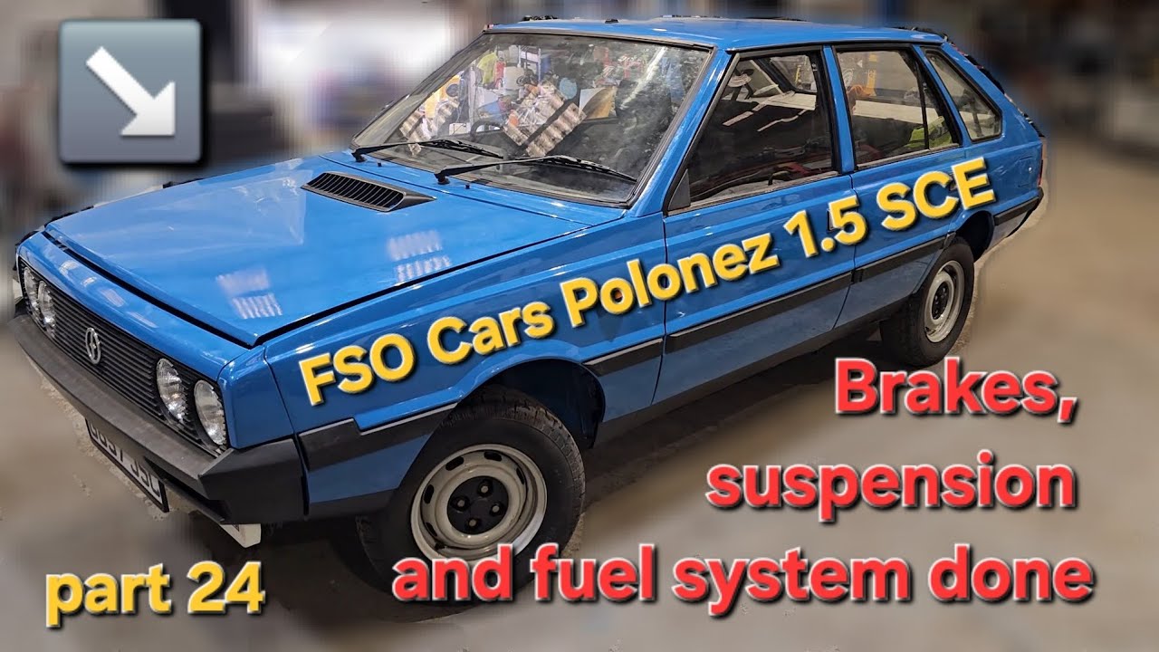 FSO Cars Polonez 1.5 SCE restoration part 24, montaż zawieszenia, układu hamulcowego i paliwowego ✅️