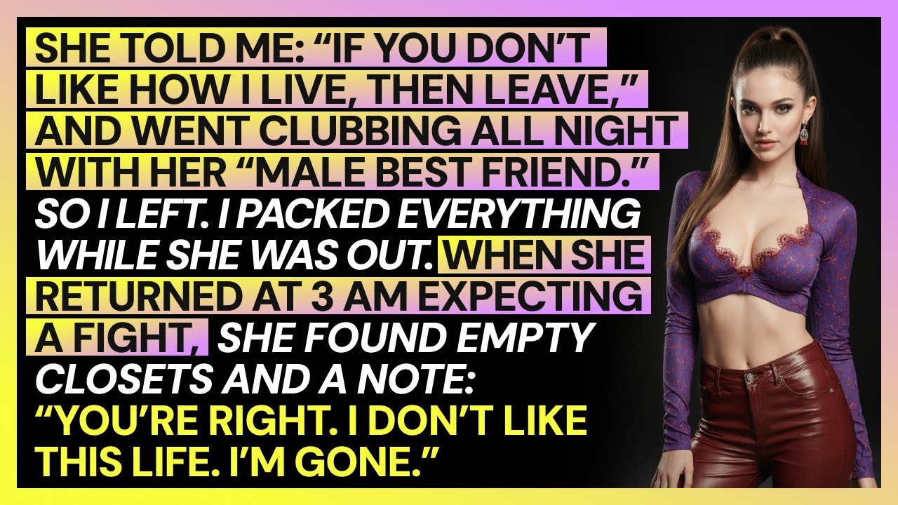 She Told Me: “If You Don’t Like How I Live, Then Leave,” And Went Clubbing All Night With Her “Male…