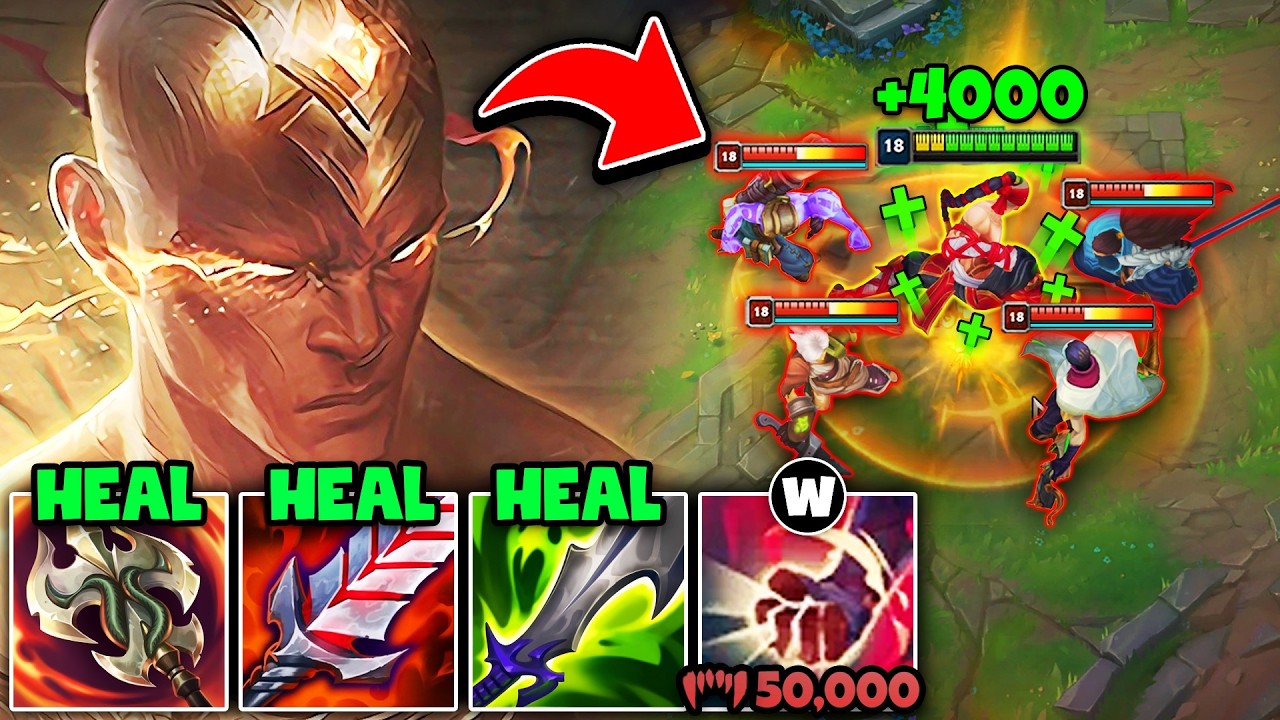 LEE SIN WITH 100% LIFESTEAL IS SIMPLY NOT BALANCED! (HEAL THROUGH ANYTHING)