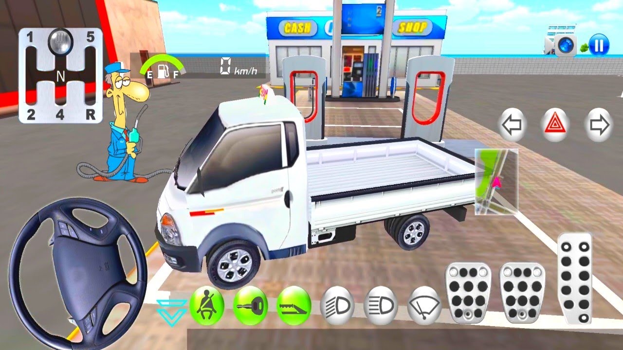 3D Driving Class Simulator - New update car gas station in Track video - super Car Gameplay