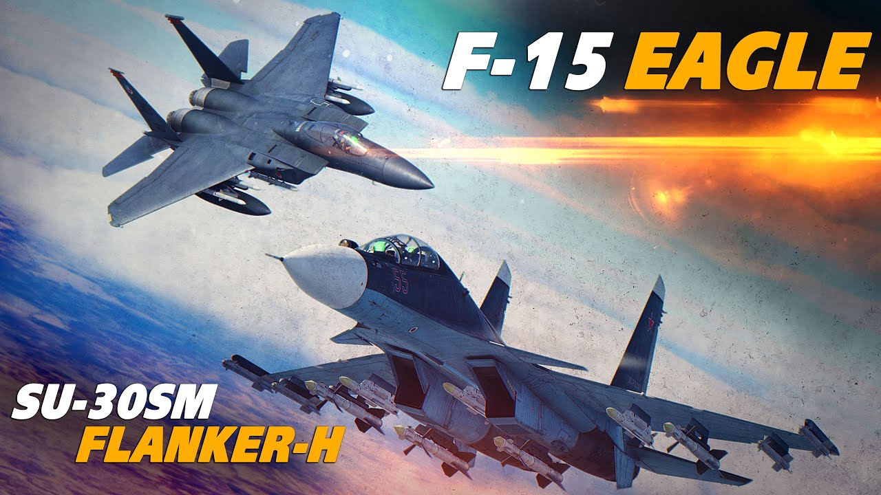 F-15 Eagle против Су-30СМ Flanker-H | Боевые действия на BVR | Цифровой боевой симулятор | DCS |