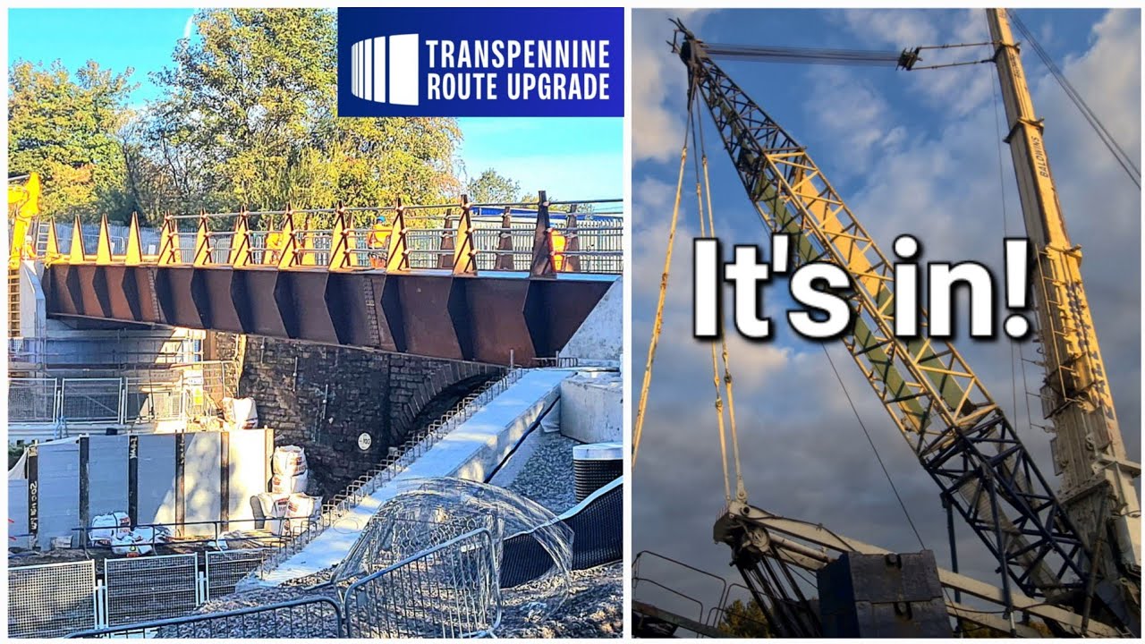 Giant crane lifts in new bridge deck for TRU, in biggest change at historic site for 176 years 👷‍♀️ 