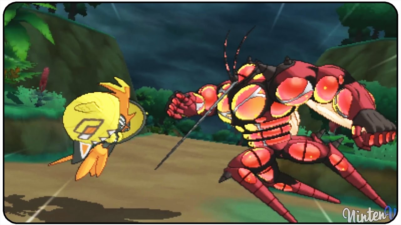 Pokemon Sun and Moon - Battle vs Lusamine + Ultra Beast Cutscene