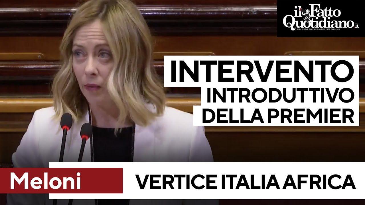 Vertice Italia-Africa, l'intervento introduttivo di Meloni davanti ai leader africani