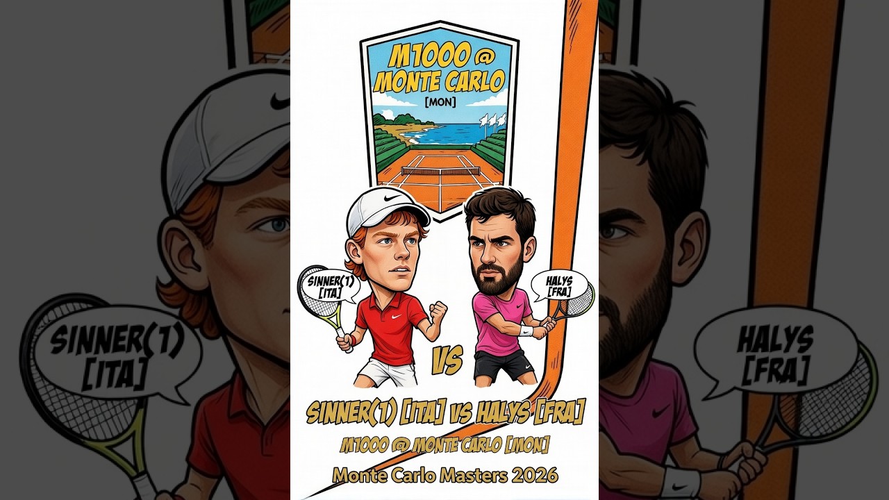 Sinner(1) [ITA] vs Halys [FRA] 6-4 6-2 R2  Monte Carlo [MON] M1000 Monte Carlo Masters 2026 Ep24