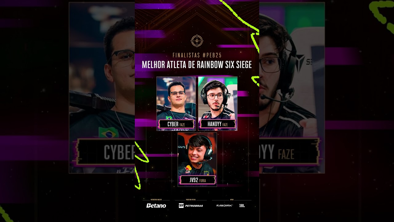 FINALISTAS PEB25 - Melhor Atleta de Rainbow Six Siege #rainbowsix #r6 #gaming