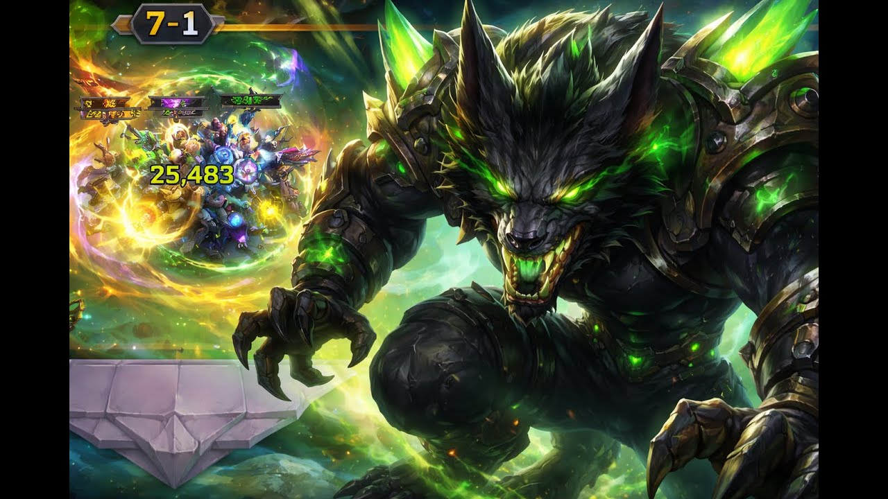 Insane Warwick Carry to a Rare Stage 7 1-Fight Win in TFT