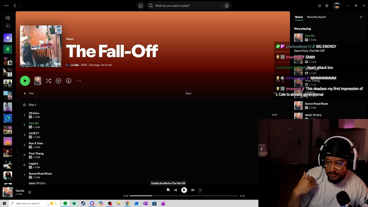 ShayGoon Reacts to J Cole The Fall OFF but the VOD is a mf