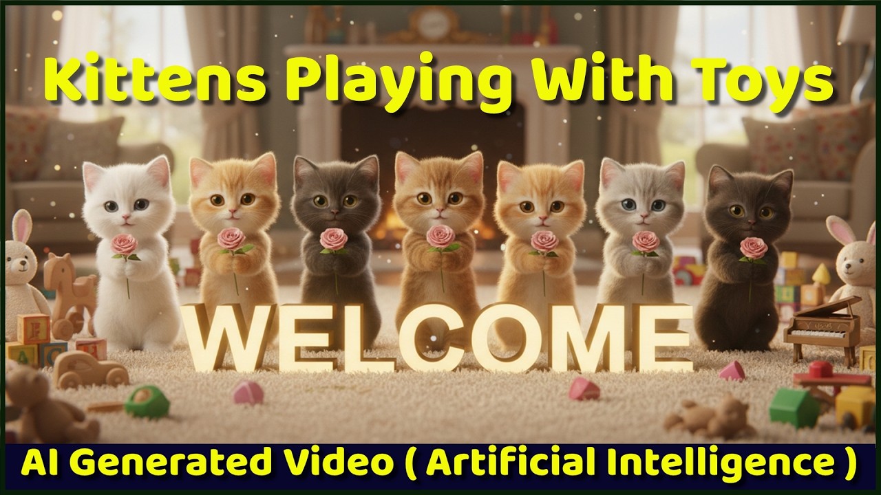 Cute Kittens Playing With Toys in a Dream House | Realistic Kitten World