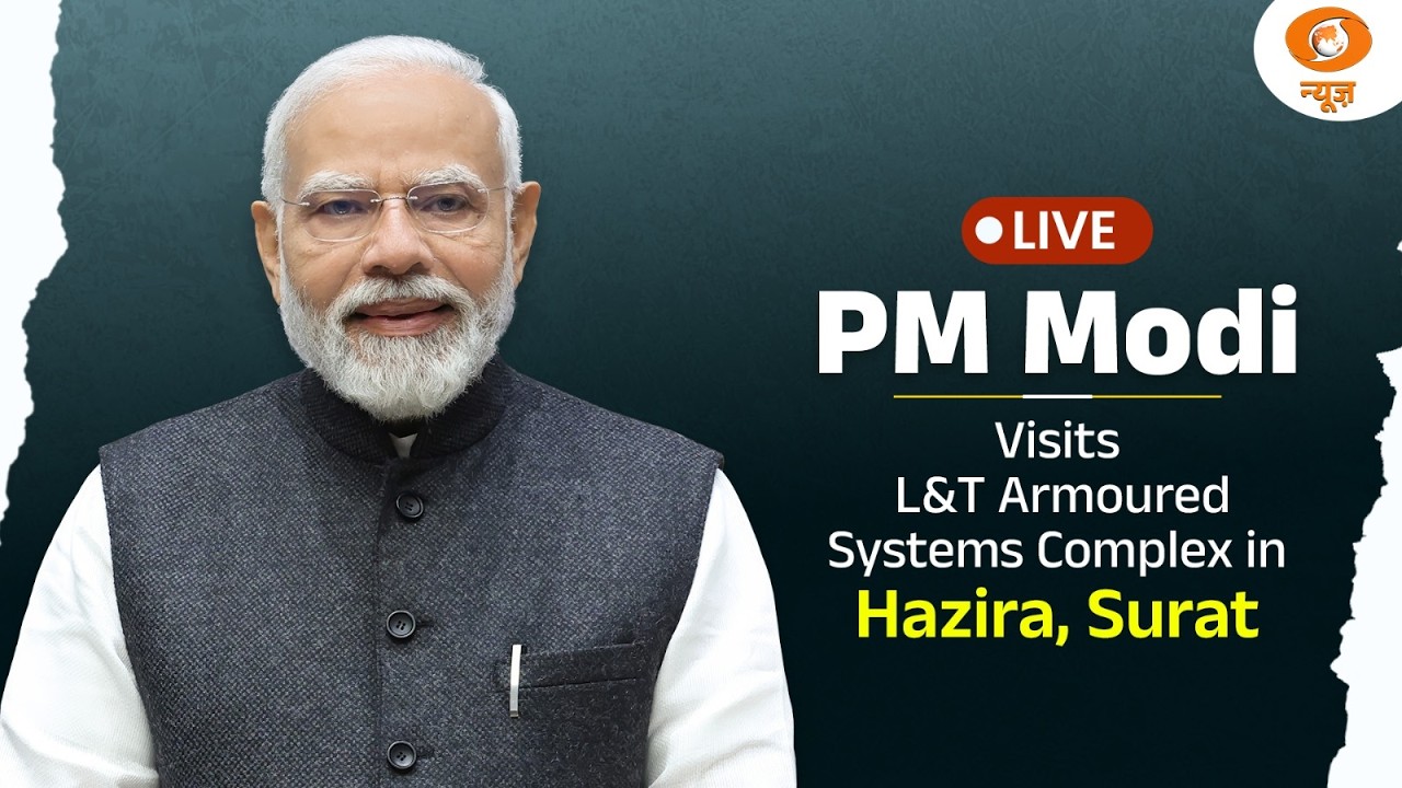 LIVE | PM Modi Visits L&T Armoured Systems Complex in Hazira, Surat