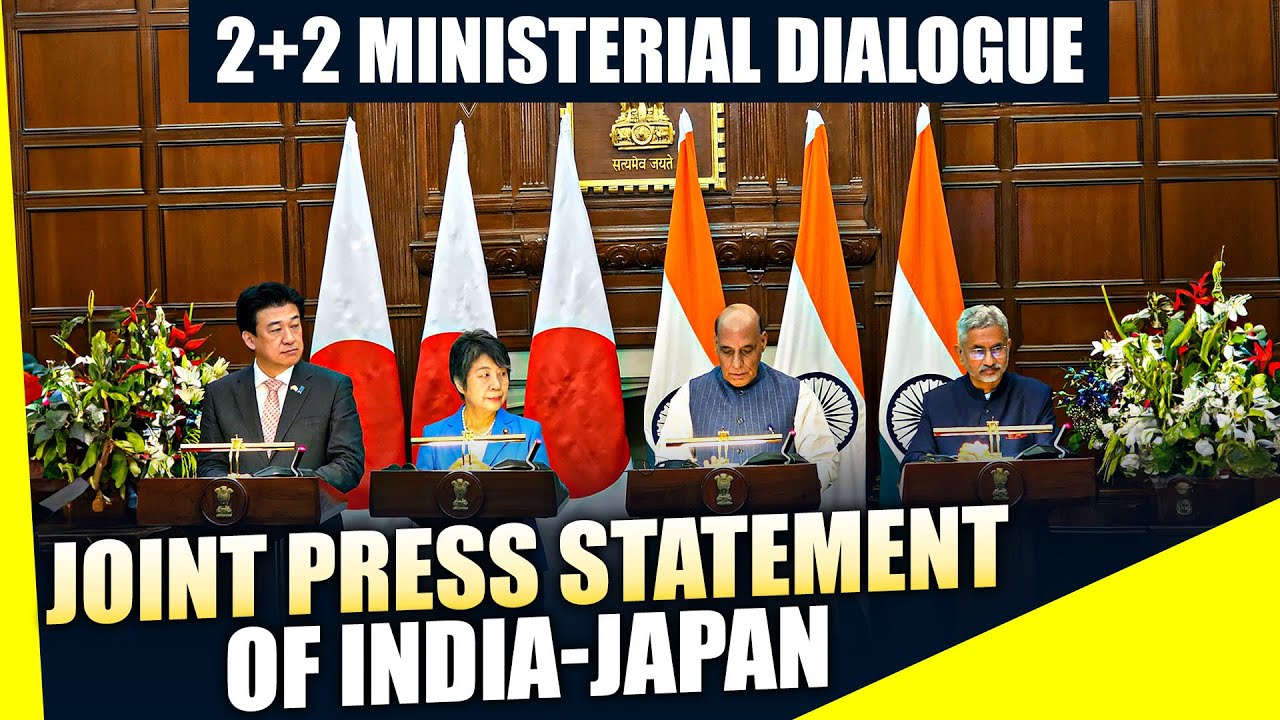 LIVE: Joint Press Statement of India-Japan 2+2 Ministerial Dialogue