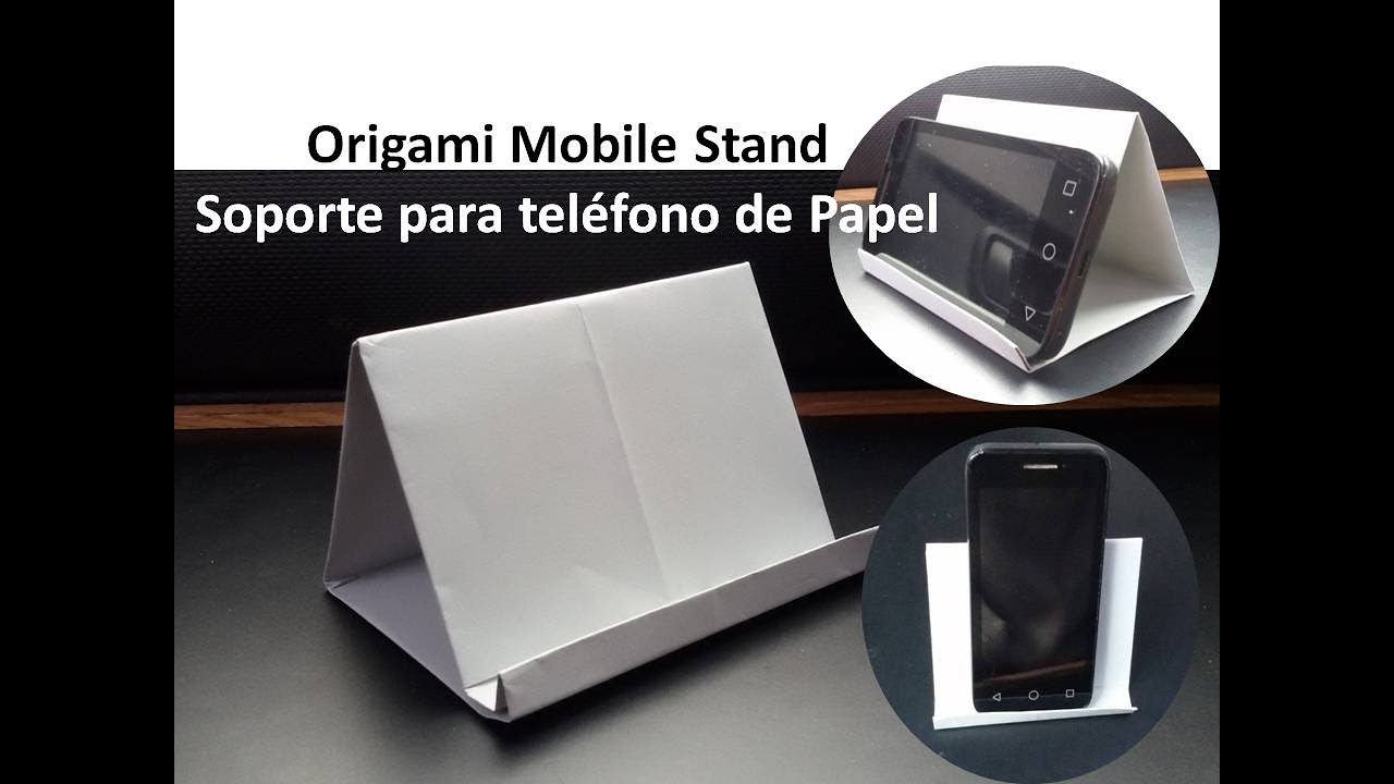 Origami Mobile📱 Phone Stand/ Holder, DIY Crafts - Soporte para Teléfono de Papel Manualidades útiles