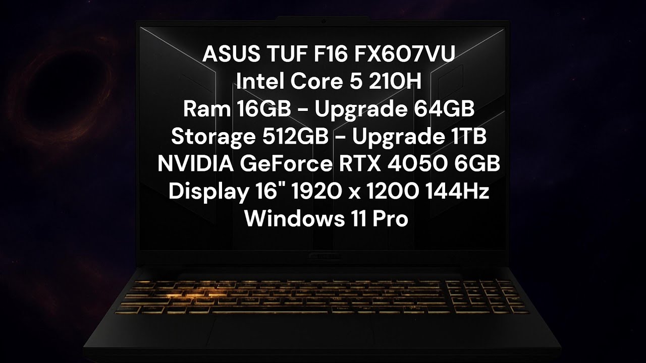 ASUS TUF F16 FX607VU - Unboxing - Disassembly - Ram & Ssd Upgrade