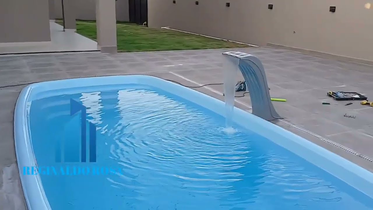 como instalar cascata em piscina de fibra