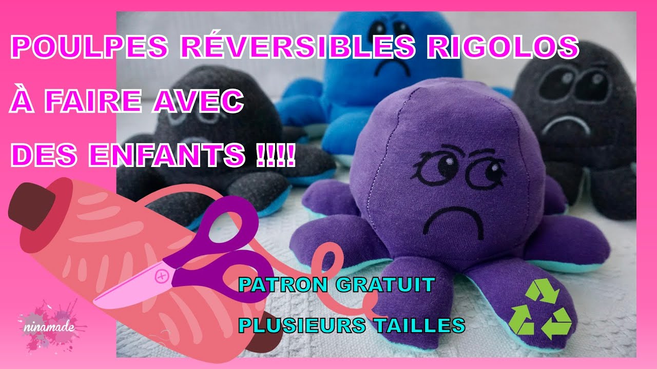 DIY. Idée Géniale et Amusante à Faire Avec les Enfants. Poulpe Réversible!!!