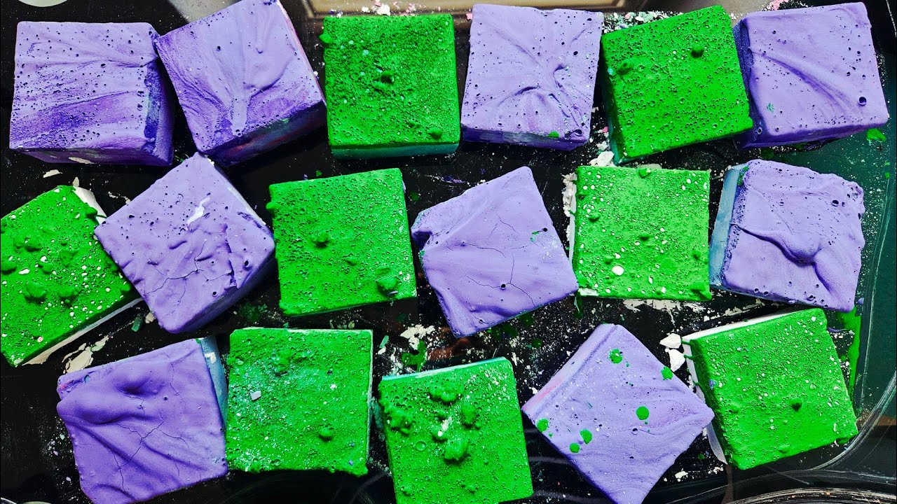 Light Pasted Goodies ✨ | Soft Crispy Powdery Crush ASMR 💜💚🩵🤍