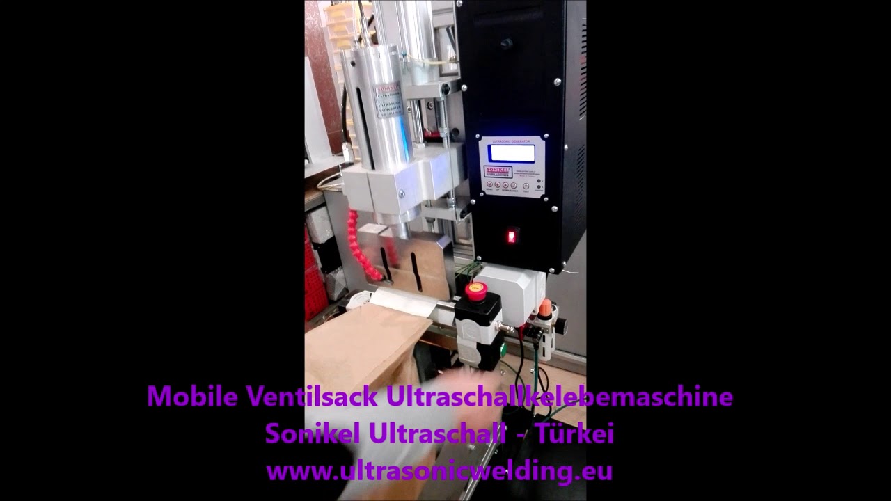Mobile Ventilsack Ultraschallkelebemaschine