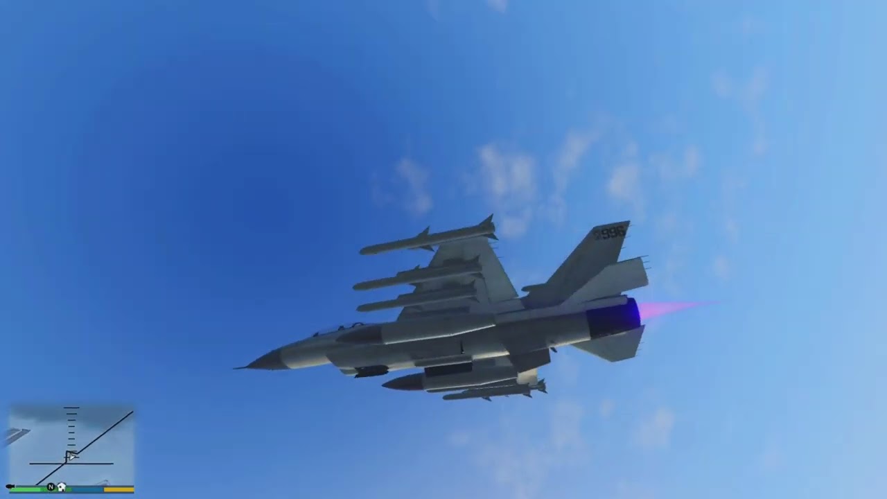 Flying P-996 lazer in GTA 5 4K