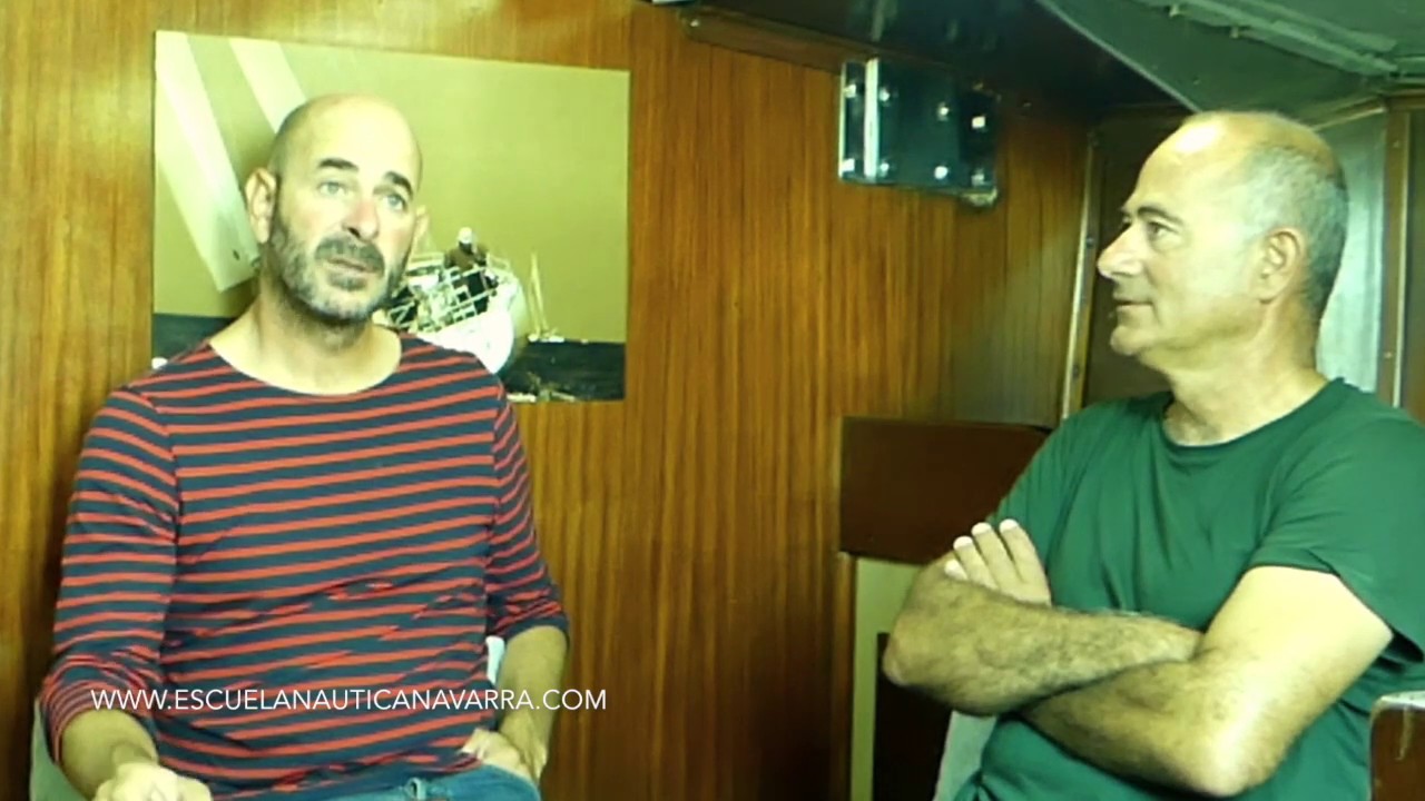 Con Unai Basurko en Muros, a bordo del Pottoka...