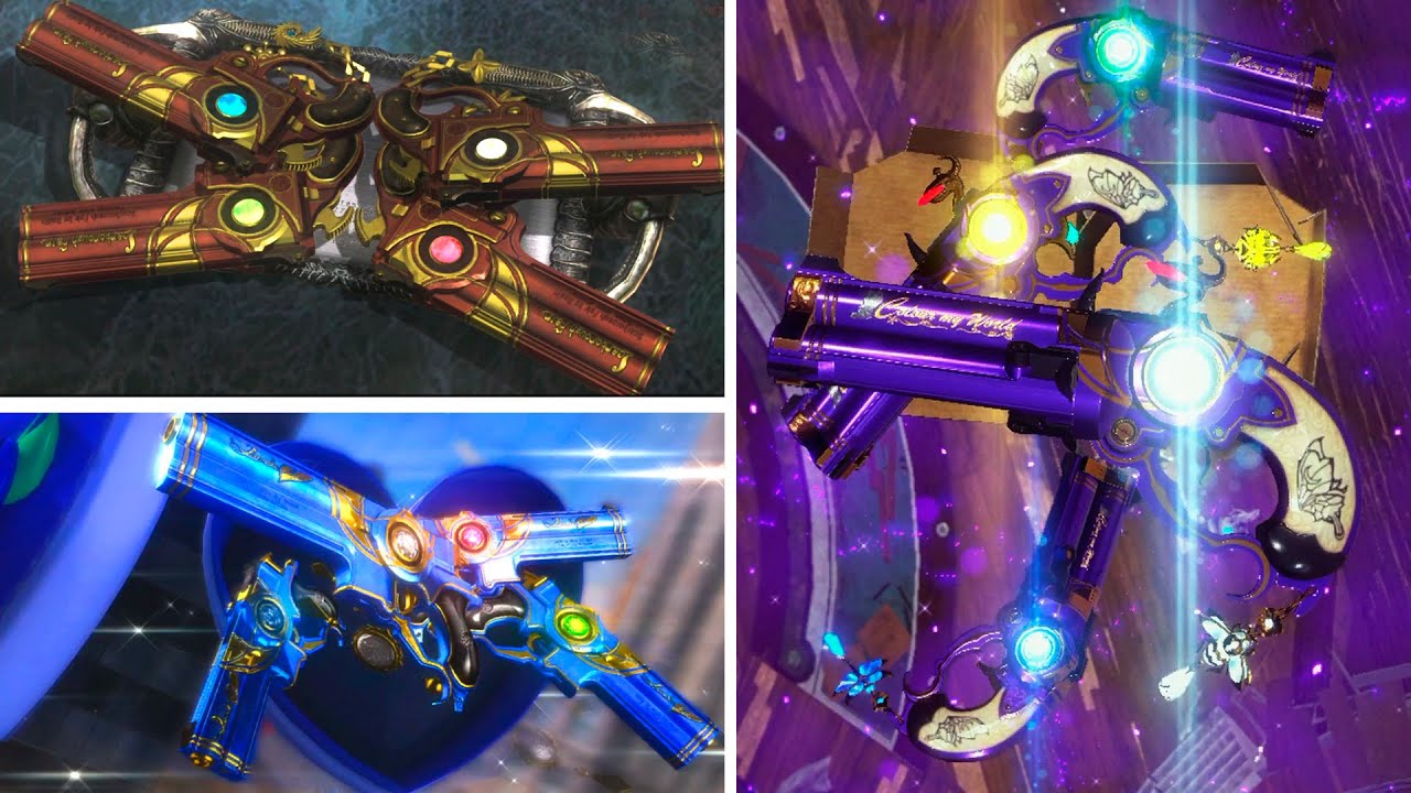 Bayonetta´s Obteniendo sus pistolas - Bayonetta 1 (SB) VS Bayonetta 2 (LIB) VS Bayonetta 3 (CMW)