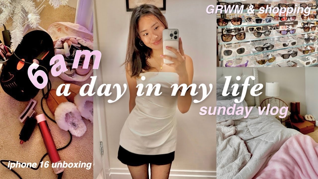 6am day in my life | GRWM, shopping, iphone 16 PRO unboxing