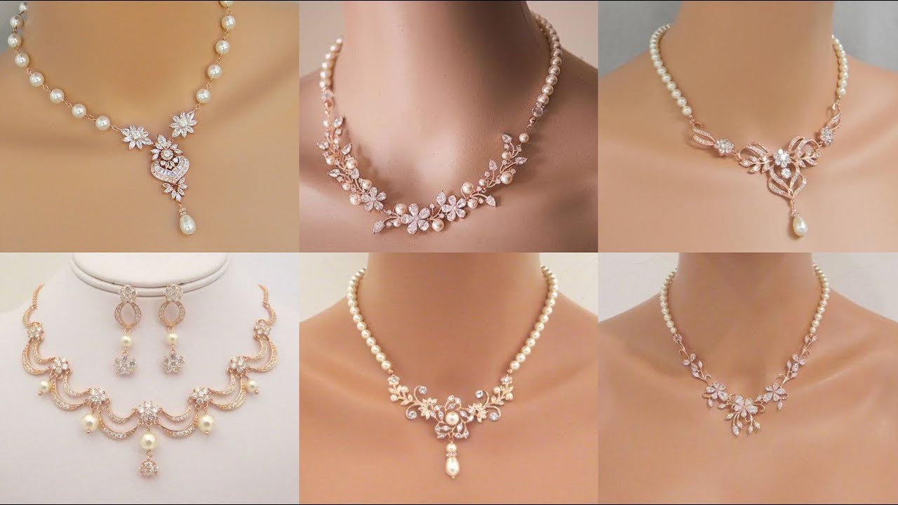 Latest Designer Pearl Necklaces In Gold