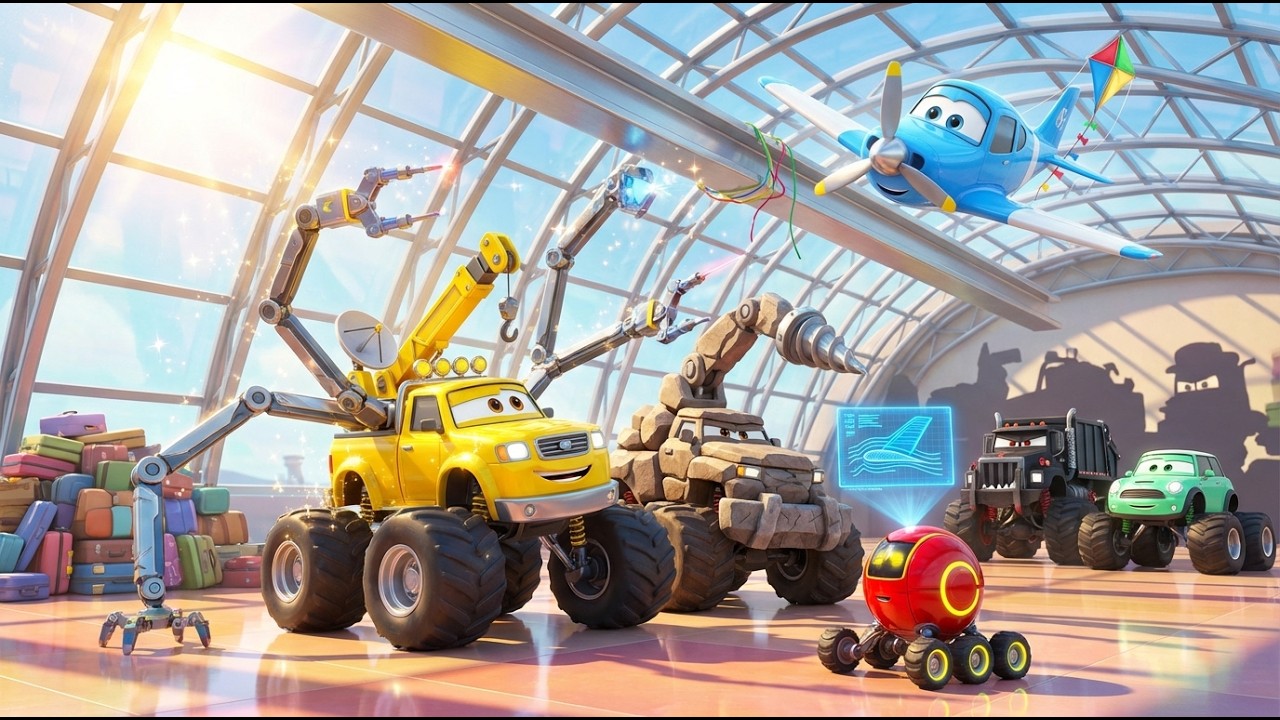 Propeller Plane Rescue! 🛩️ | Aerodynamic Shapes & STEM Adventure | Monster Truck Rescue Patrol
