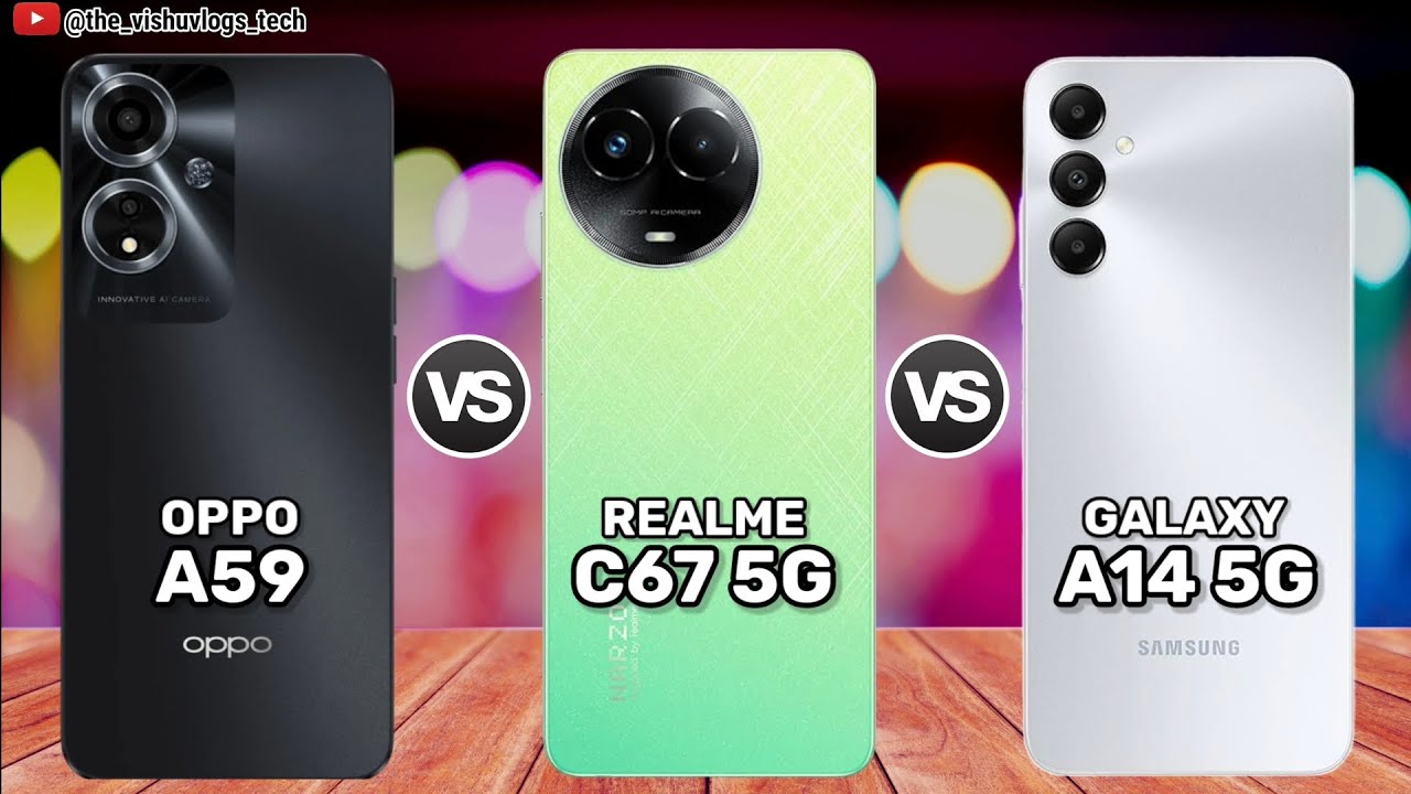 OPPO A59 vs Realme C67 vs Galaxy A14 5G || Price ⚡ Mobile Comparison 🔥 Which one is Better?