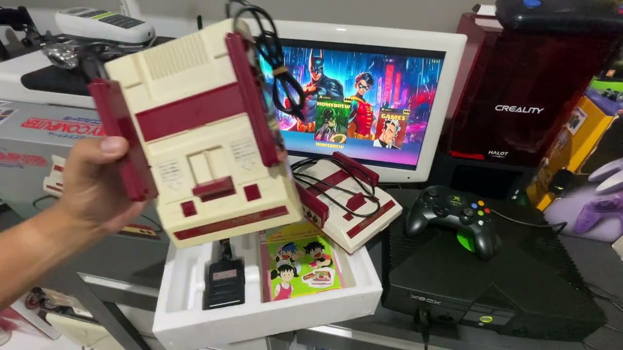 Nintendo Family Computer (NES) quase completo, rsrsr.