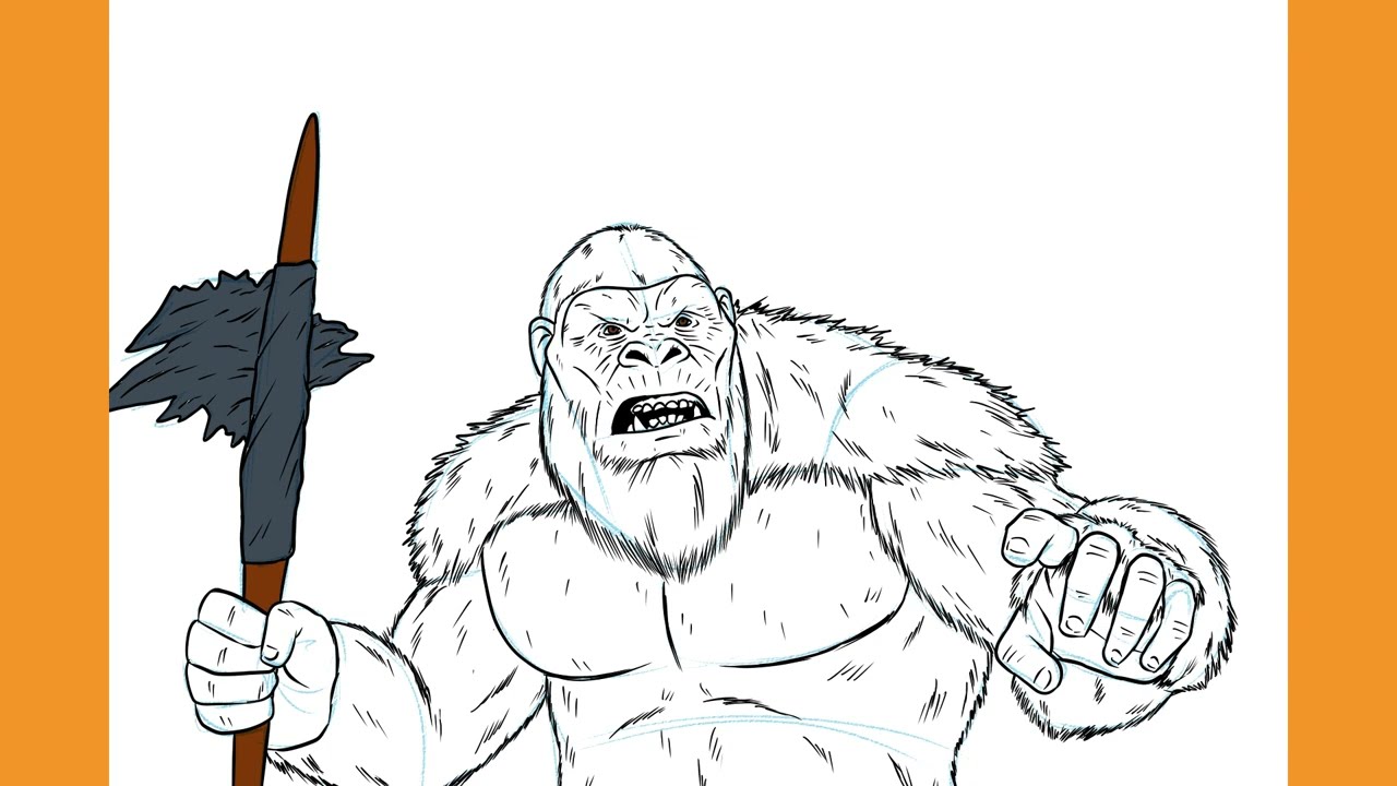 How to Draw KONG (AXE) | Godzilla x Kong: The New Empire