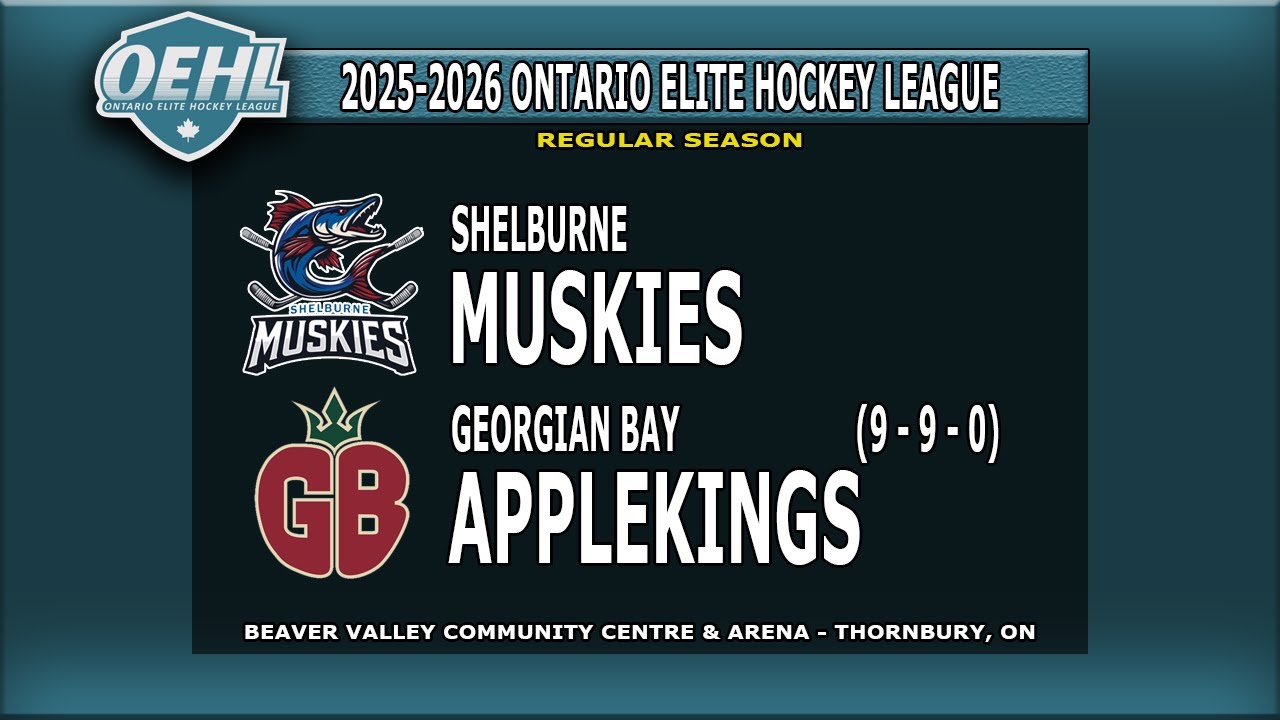 OEHL Regular Season - Shelburne Muskies at Georgian Bay Applekings - Sat, Jan 24th 2026