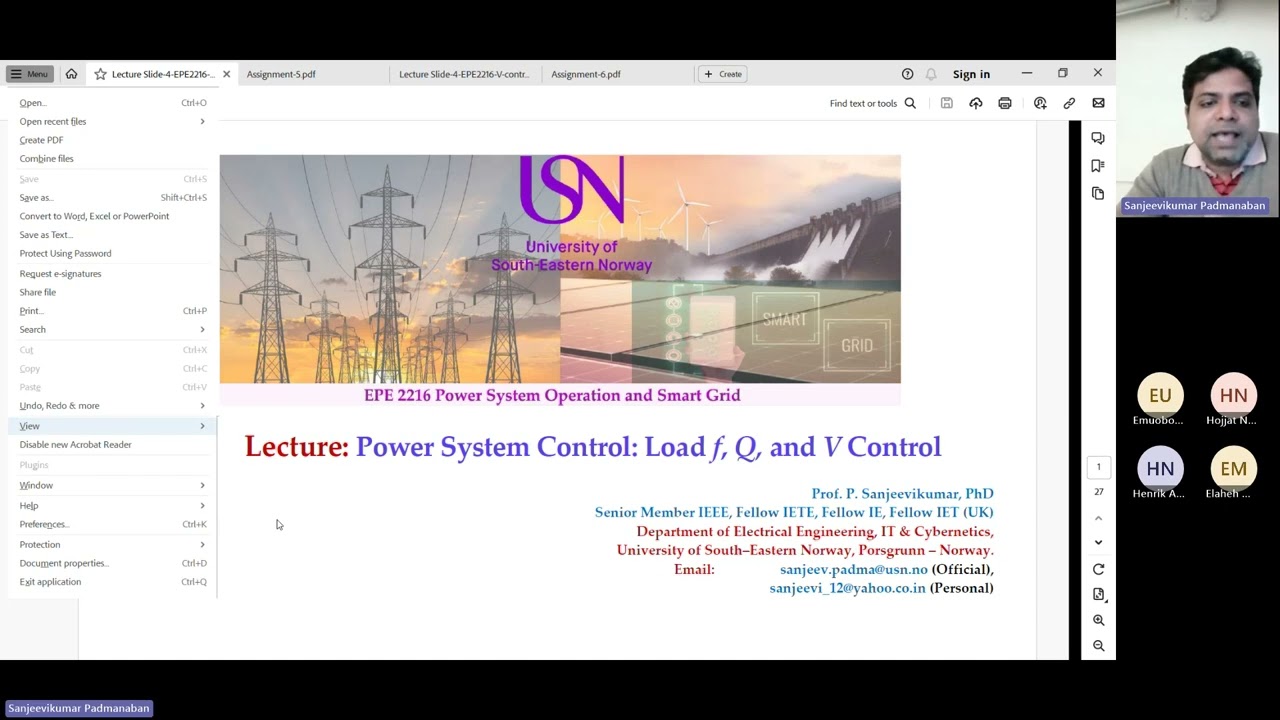 Lecture 1 - Power System Operation and Control