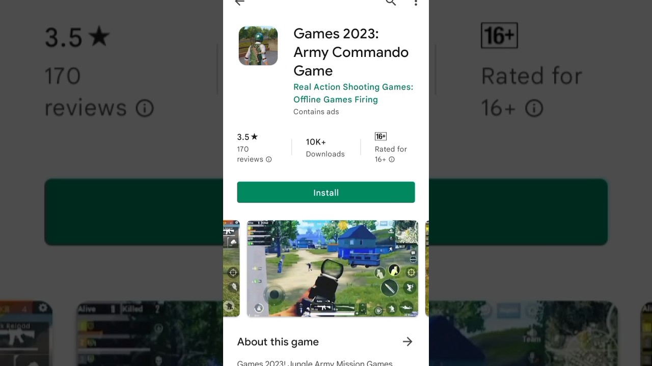 #new #army #commando game offline #pubg type game h ye😱🤯 under 55mb