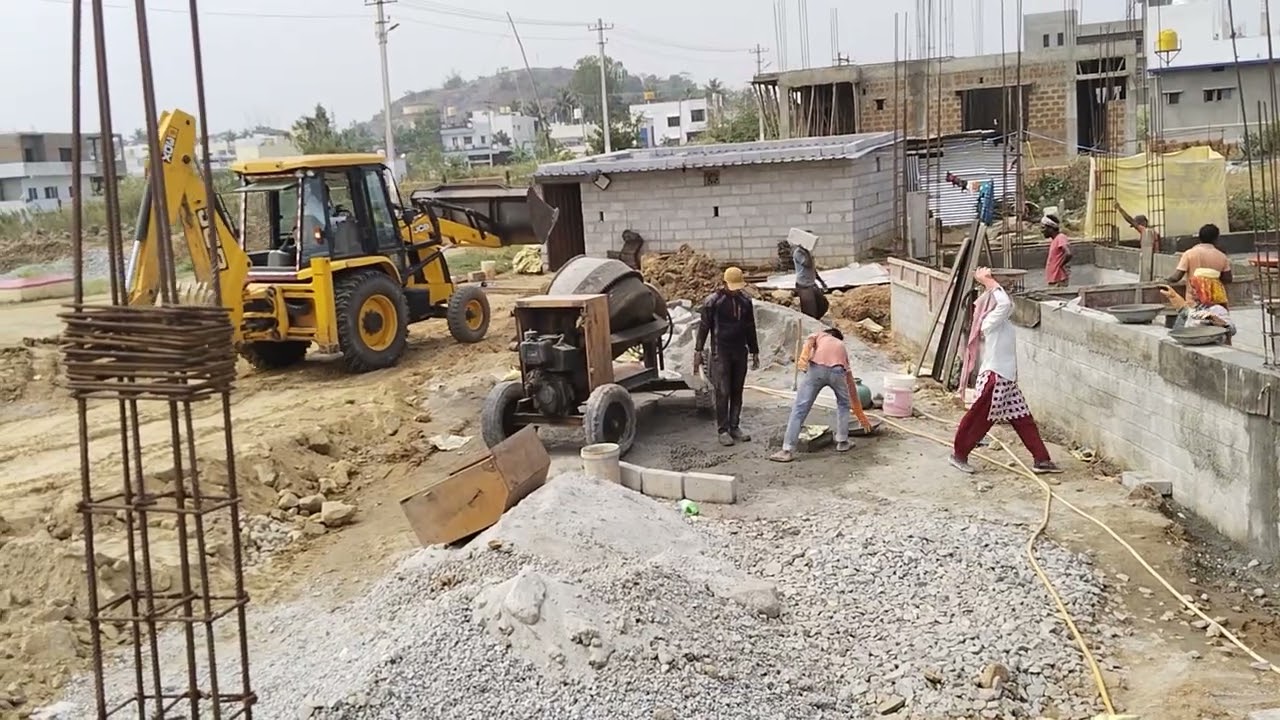 How Mud filling in basement #constraction 