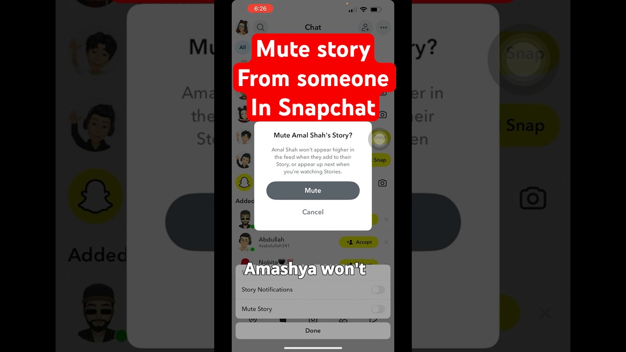 How Can You Mute Someone Story on SnapChat In Your Iphone