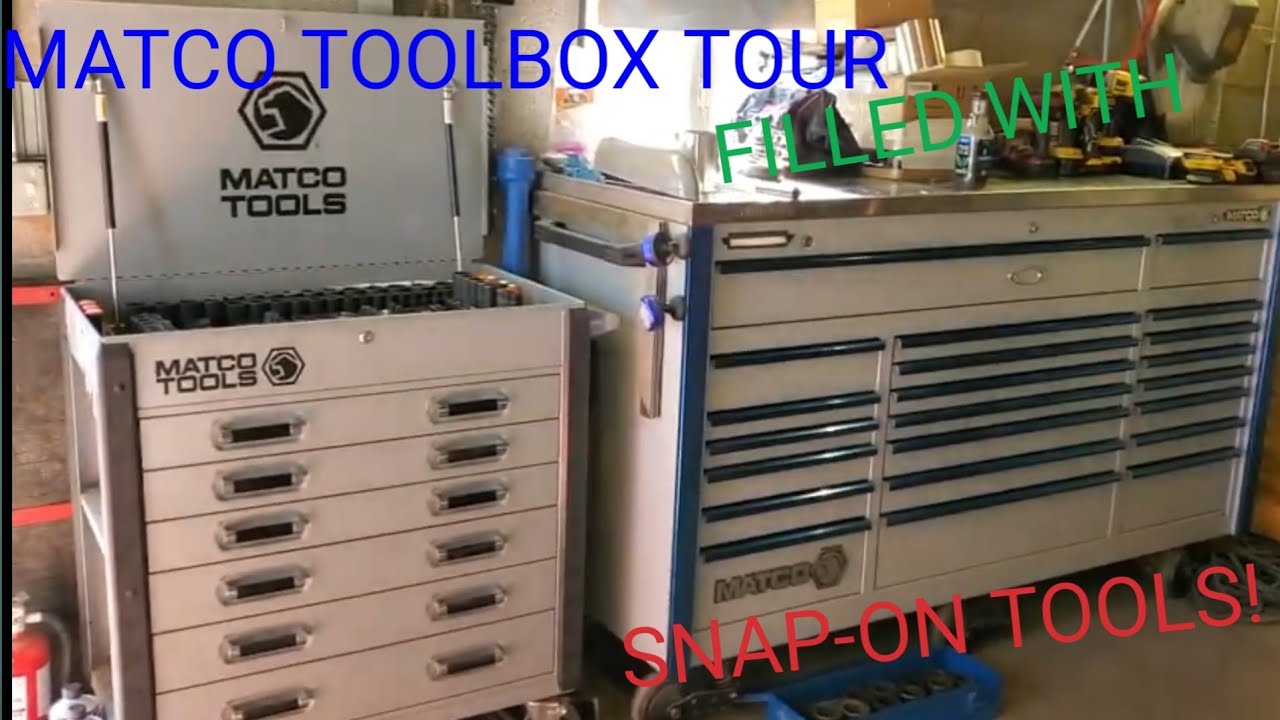 MATCO toolbox tour filled with Snap-On tools