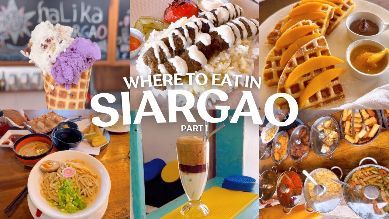 Where to Eat in Siargao 🌴 Food trip, best cafe, beachfront resort in Malinao | Part 1
