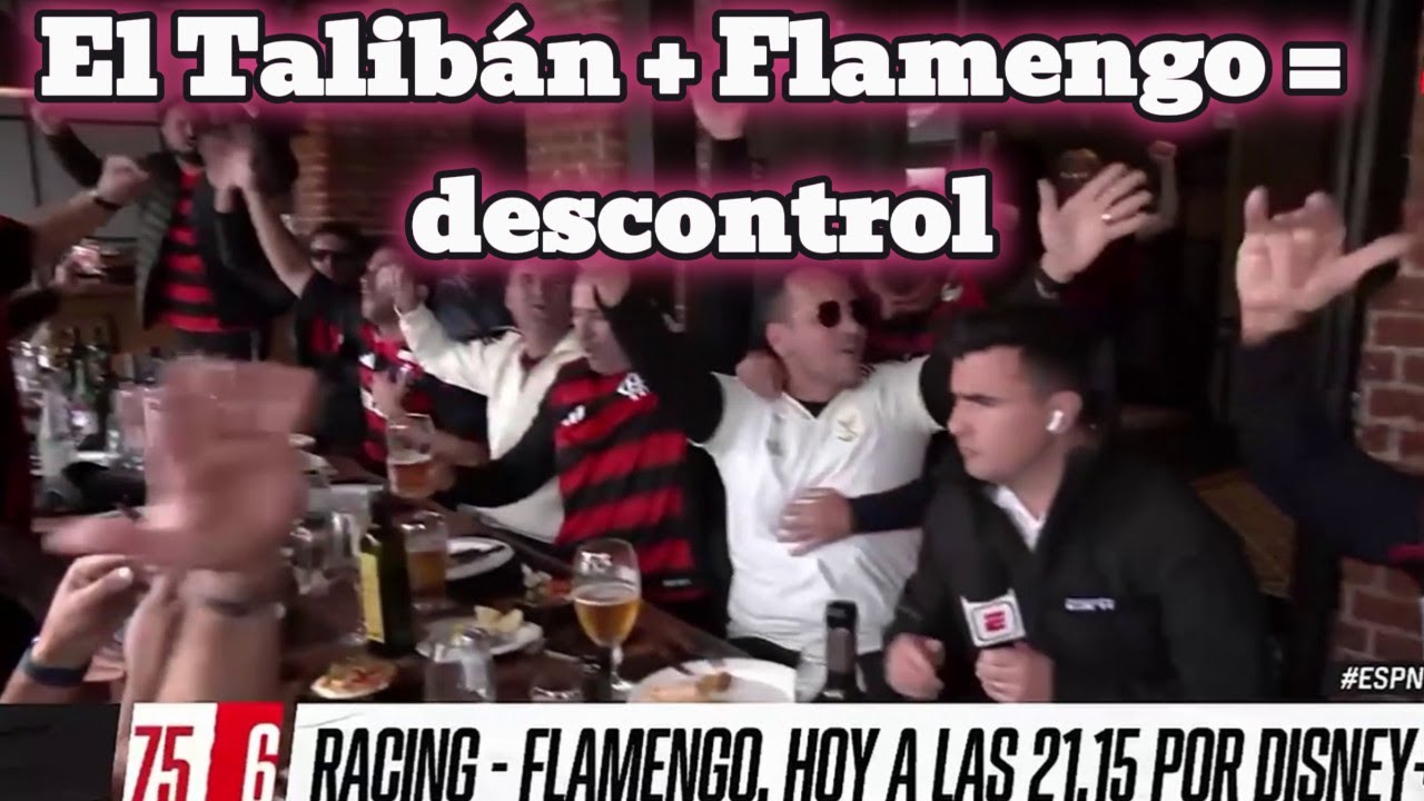 El Talibán con la hinchada de Flamengo en Puerto Madero