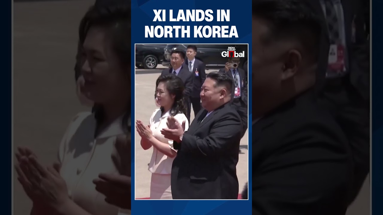 Xi Jinping Arrives in North Korea as Kim Jong Un Stages Grand Welcome in Pyongyang. | #shorts