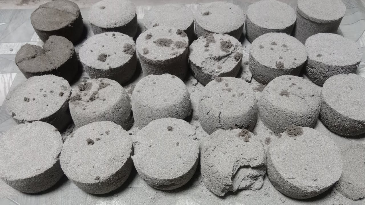 Pure dusty Sand cement dry floor crumbling |Satisfying 