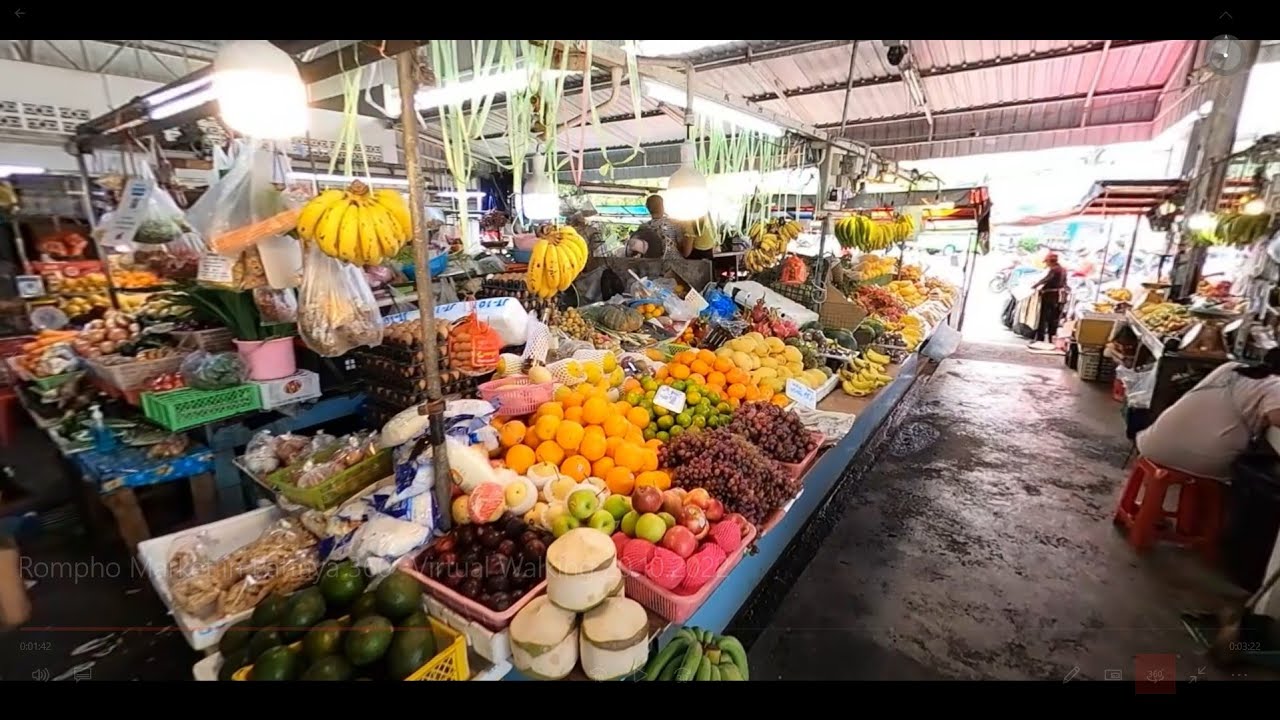 Rompho Market in Pattaya 360&deg; Virtual Walking 20.10.2022